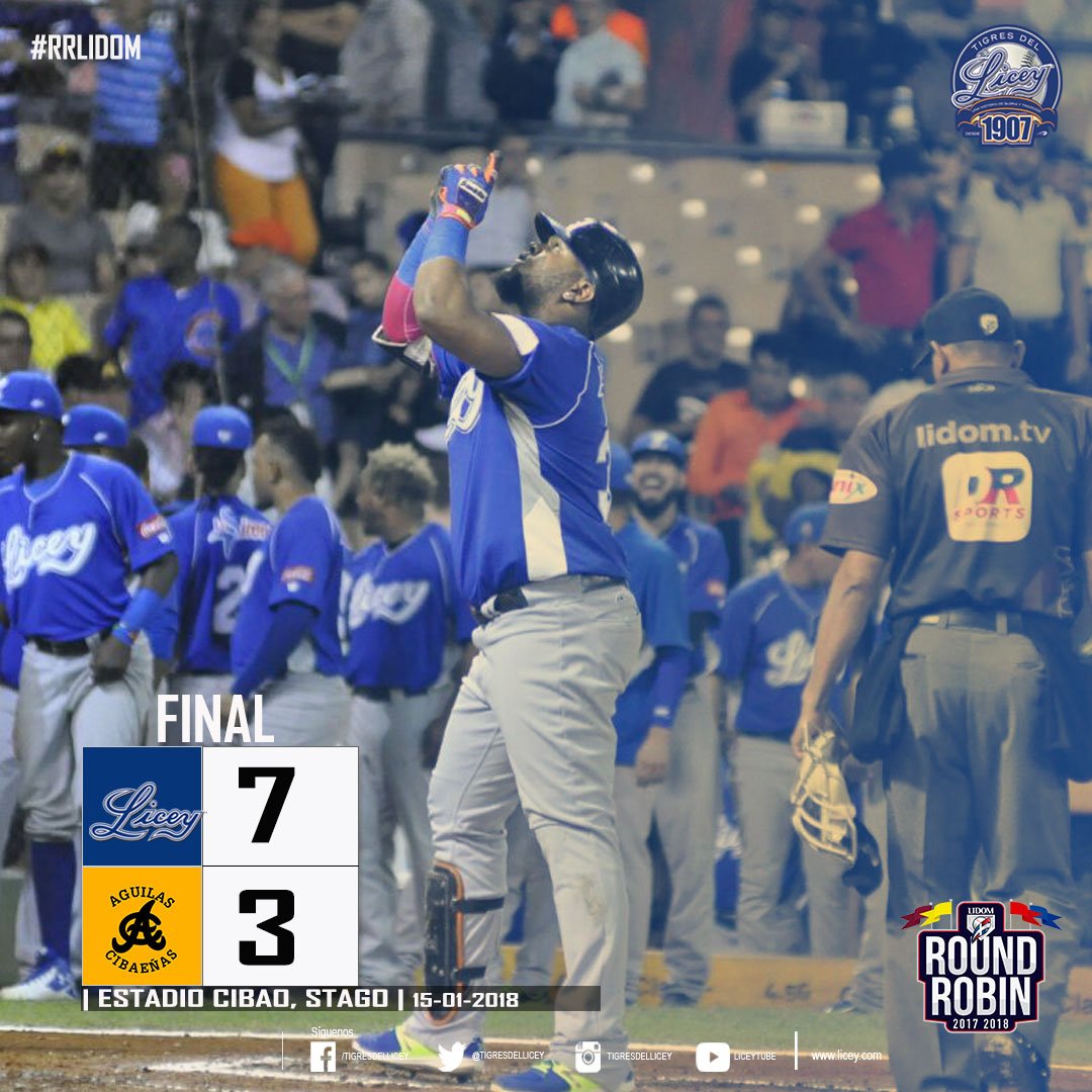 TigresdelLicey's tweet image. ¡Final en Santiago!

#ElGloriosoEnElRoundRobin
#RRLidom