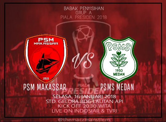 Laga perdana pasukan ramang di piala presiden. Duel tim perserikatan, semoga tiga poin #EwakoPSM