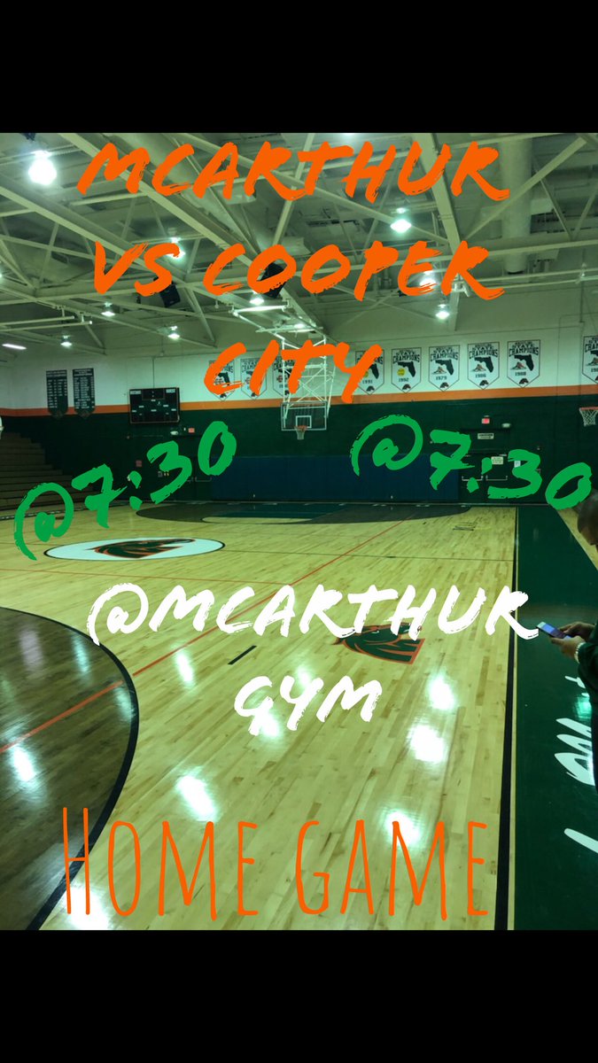 MCA_Hoops's tweet photo. 🏀🐎District Game Tomorrow🏀🐎
Tuesday 1/16 McArthur vs Cooper City! #PackDaMAC

- JV Boys 4:30pm 
- Varsity Girls 6pm 
- Varsity Boys 7:30 pm https://t.co/zdd1Oifytc