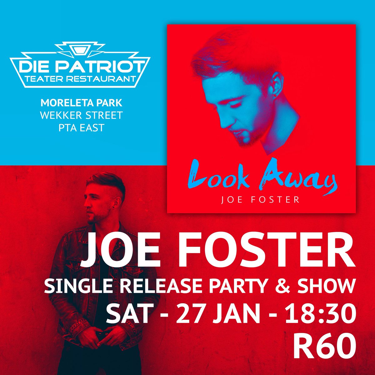Please come join me in celebration for the release of my first English single. Tickets available for only R60 next Saturday 27 January, here: bit.ly/2Dc59S2