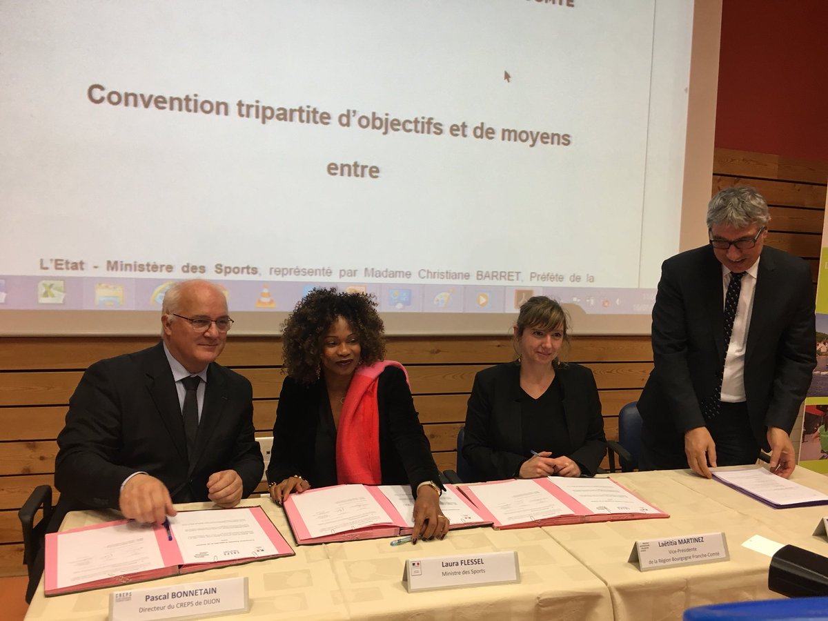 Signature de la convention tripartite d’objectifs et de moyens entre le CREPS Dijon-Bourgogne-Franche-Comté, l’Etat et <a href="/bfc_region/">Région Bourgogne-Franche-Comté</a>