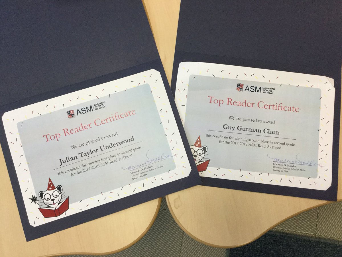 We are so proud of the #grade2 top readers Taylor and Guy, both from our class! Congratulations to our whole class too, for reading the most minute in second grade. Over 5,000! 🎉📖 #asmrocks #readathon
