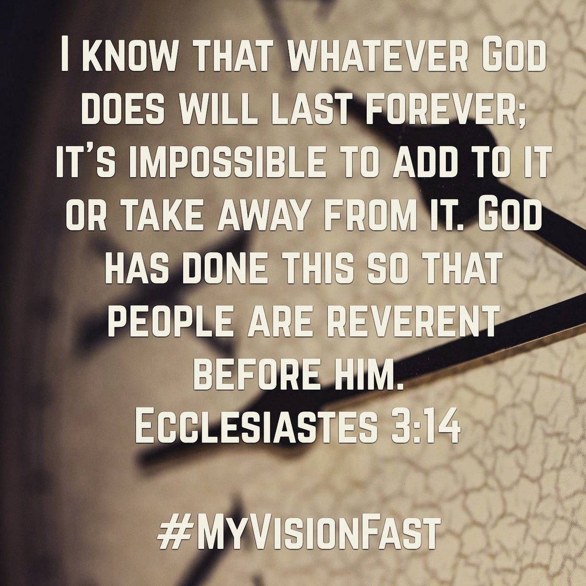 MyVISIONFast's tweet photo. VISIONARIES...God's vision for your life is secure. It will stand the test of time, and it will come to pass. #MyVisionFast https://t.co/noE9plkiFn