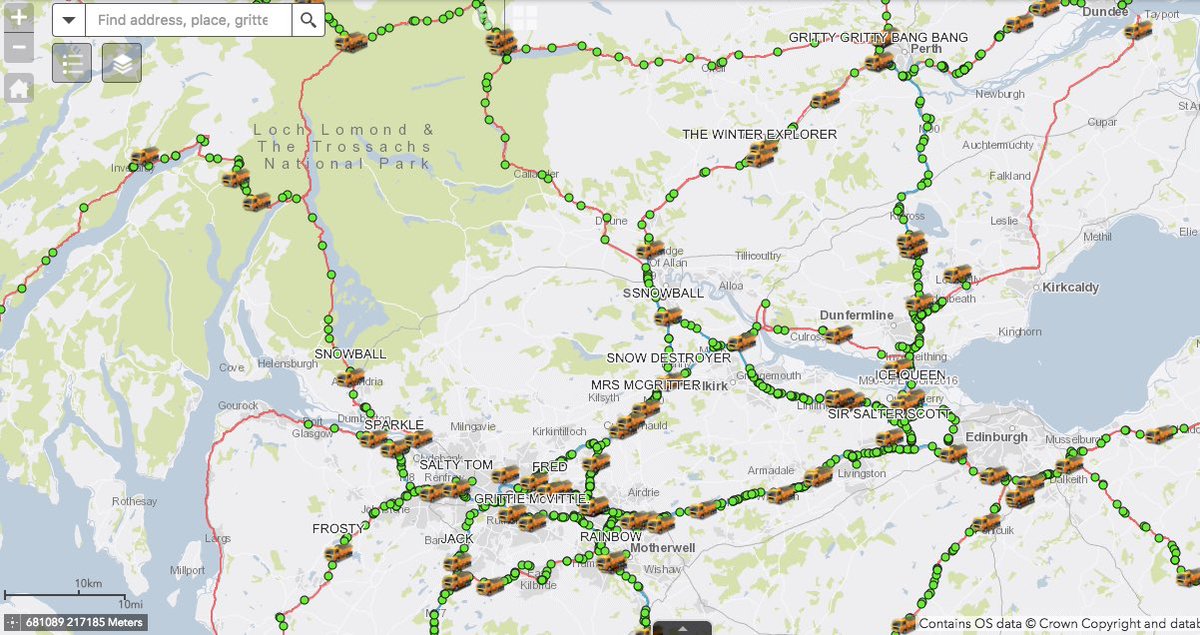 just found out that every gritter in scotland has a name like ‘gritty gritty bang bang’ and ‘sir salter scott’ and you can track them live
