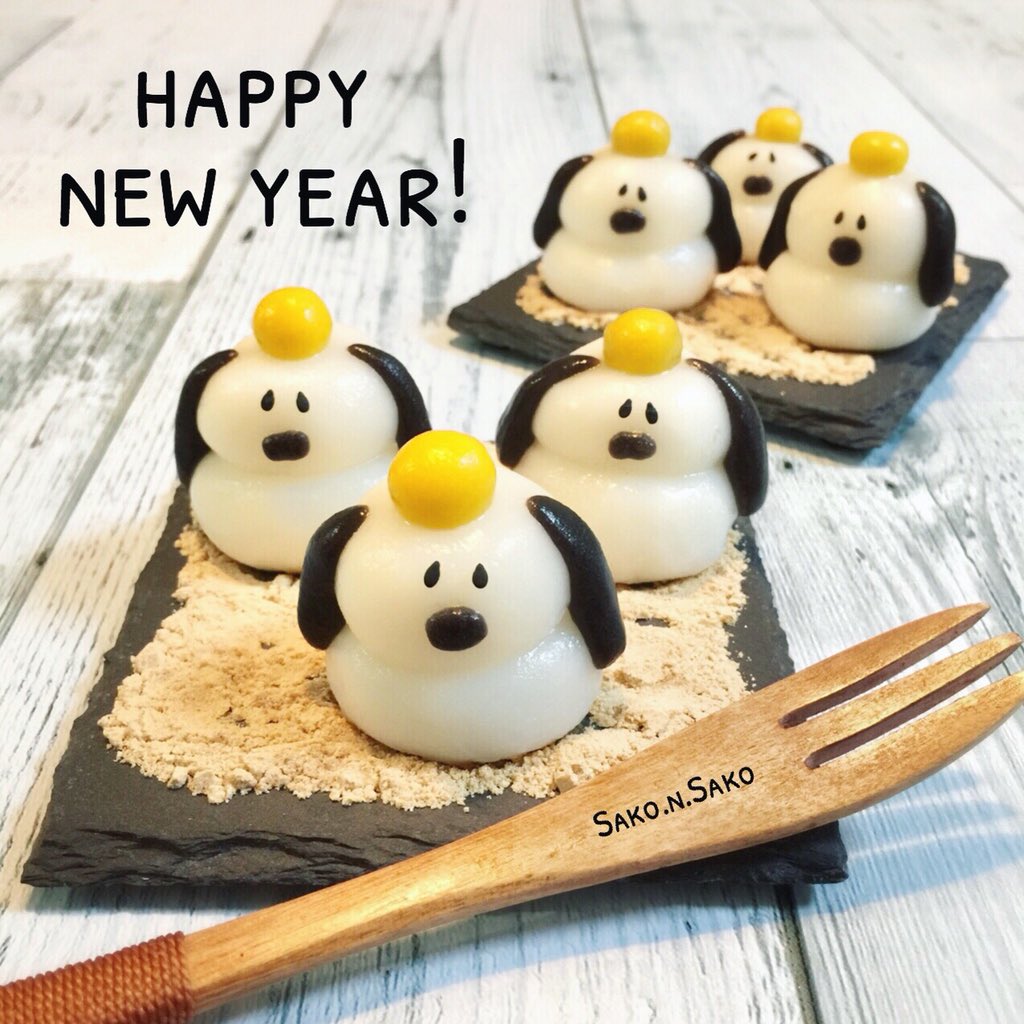 スヌーピー鏡餅