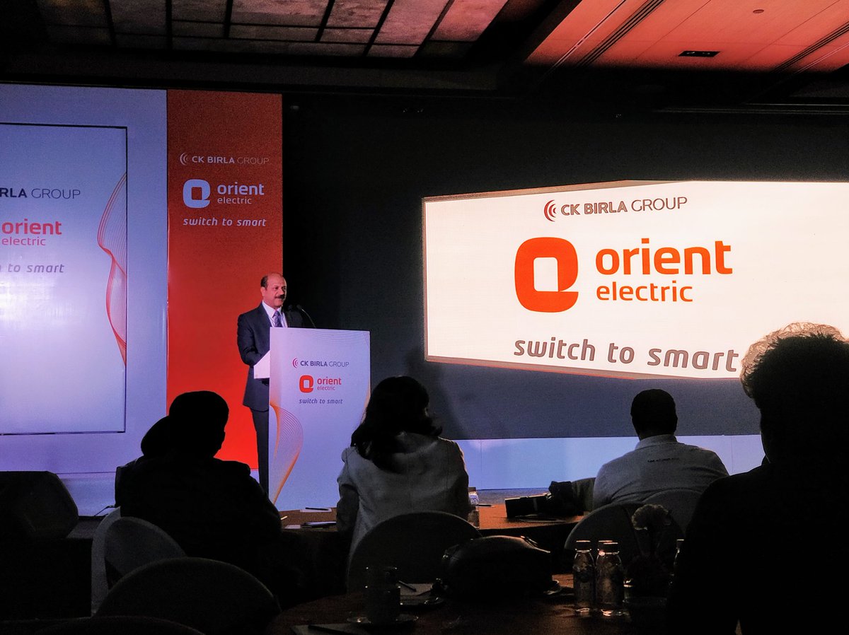 CEO of <a href="/orient_electric/">Orient Electric</a> Mr. Rakesh Khanna addresses the gathering. #SilentStorm