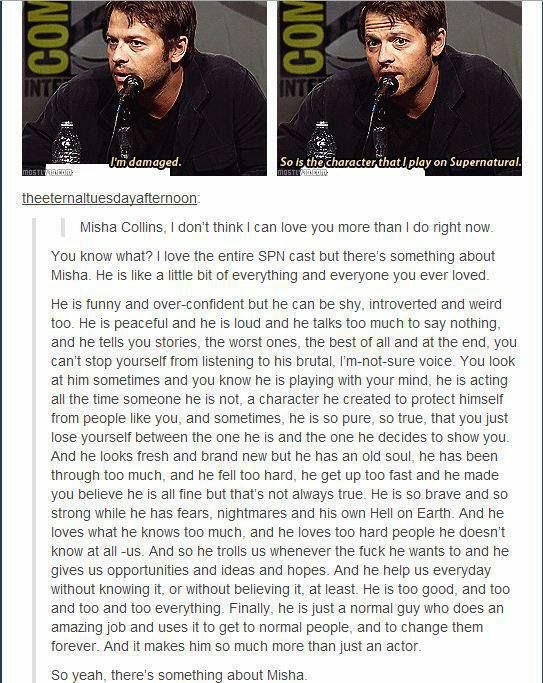 DeanLovesCasToo's tweet photo. I have so much love and respect for Misha, he truly is a remarkable Man. 💙 @mishacollins
#SPNFamily #MishaTime #MishaCollins #MishaCollinsIsMySunshine #GISHWHES #KindnessMatters #LoveLouder #LoveStronger https://t.co/LkOXNVZJQw