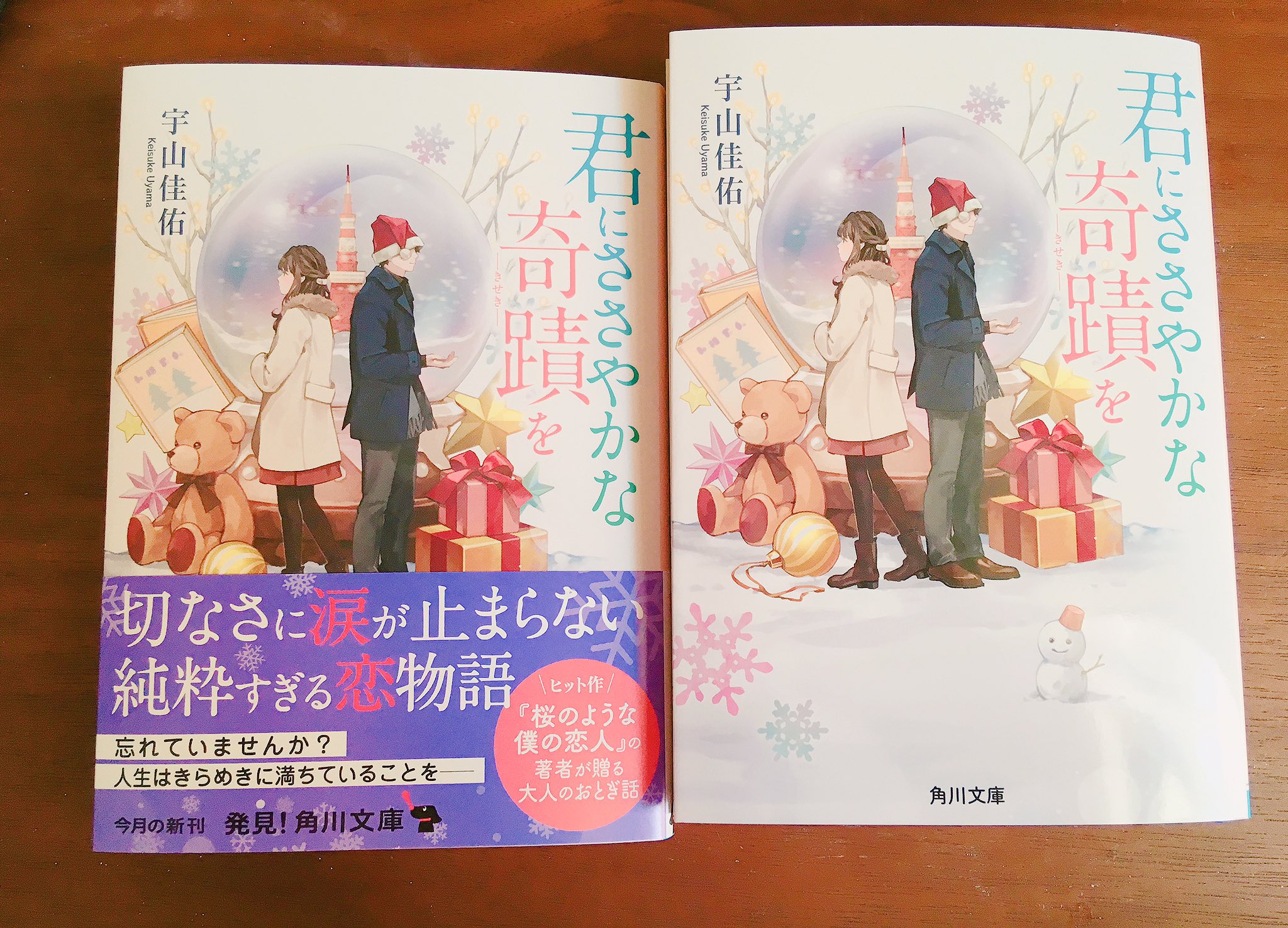 宇山佳佑 小説 君にささやかな奇蹟を の見本が届きました イラストは24さんに描いて頂きました とっても素敵なイラストです ありがとうございました サンタクロースとちょっと不器用な女の子の恋物語 発売は来週1月25日 木 です