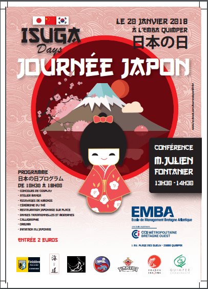 BreizhWorld's tweet photo. Journée #Japon à l'EMBA #Quimper le 20 janvier 2018 : #artsmartiaux #cosplay #calligraphie… https://t.co/NxjMoJFcpB https://t.co/OfDmywwyQa