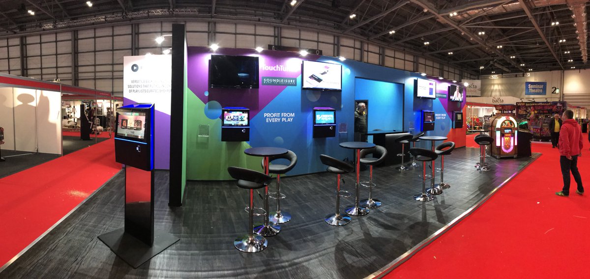 All done on Stand 224 -New video Playdium, looking good #EAGLIVE #TouchTunes