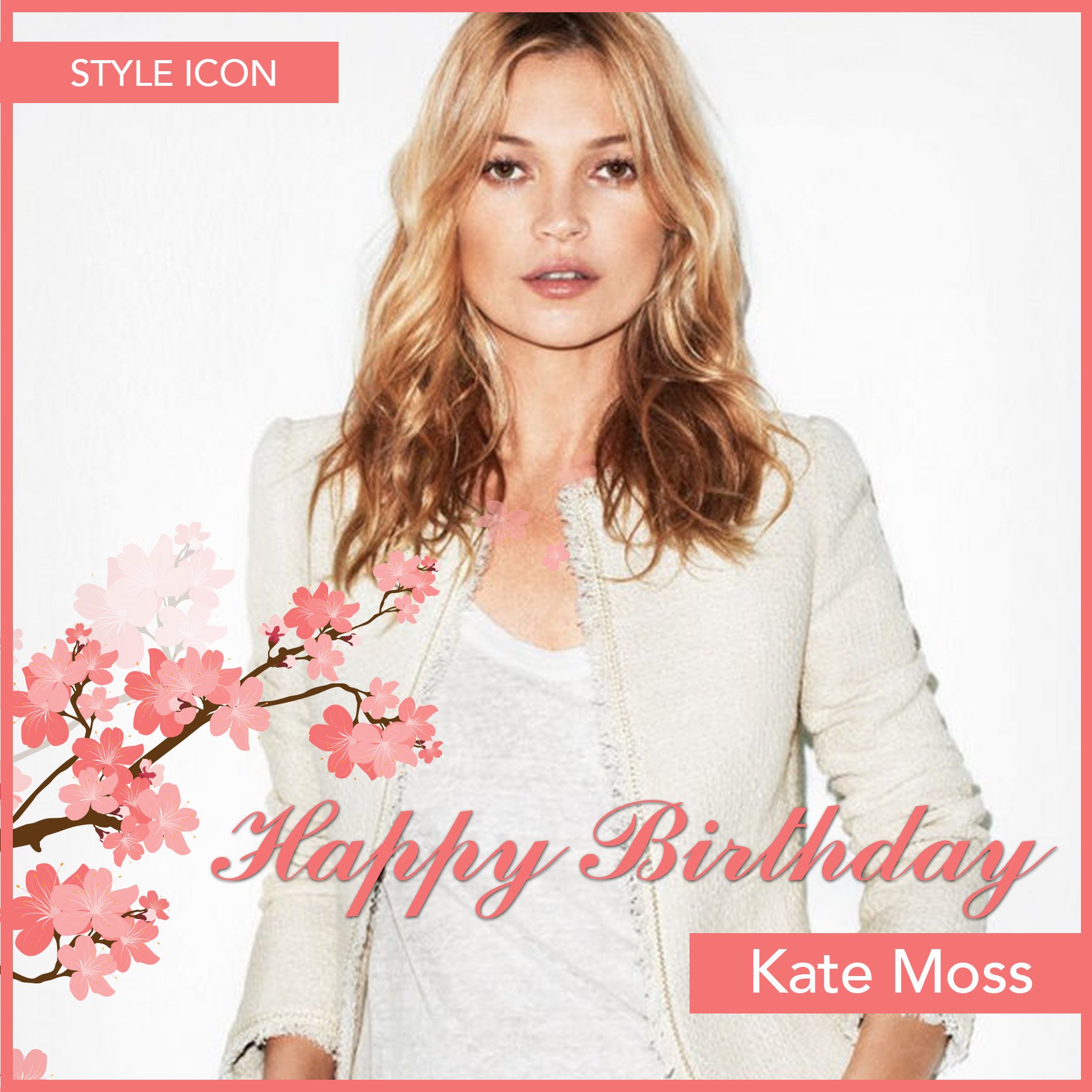 Happy birthday to this beautiful style icon, Kate Moss!  