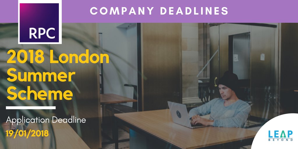 LeapBeyondUK's tweet photo. Attention everyone! Here are more #companydeadlines in the next 4 weeks of 2018 so make sure you have your #jobapplications ready.

1. BCG - https://t.co/HfQNlmMUyv
2. RPC - https://t.co/evClsJMv6H
3. Centrica - https://t.co/BmyxZwtXYY
4. Mazars - https://t.co/upFipZWBTU https://t.co/KO1o5TLy1M