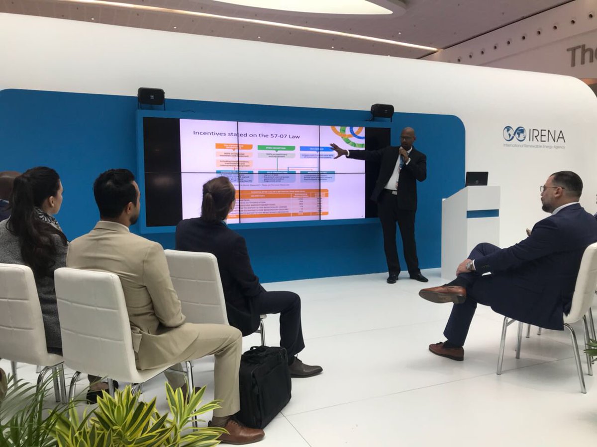 IRENA's tweet photo. #DominicanRepublic, home to the Caribbean's largest solar project Monte Plata, now working closely with @IRENA to analyse its current grid infrastructure with a view to integrating larger shares of variable renewables #IRENA8A #WFES #ADSW2018 #ADSW https://t.co/R4IJ34ACQS