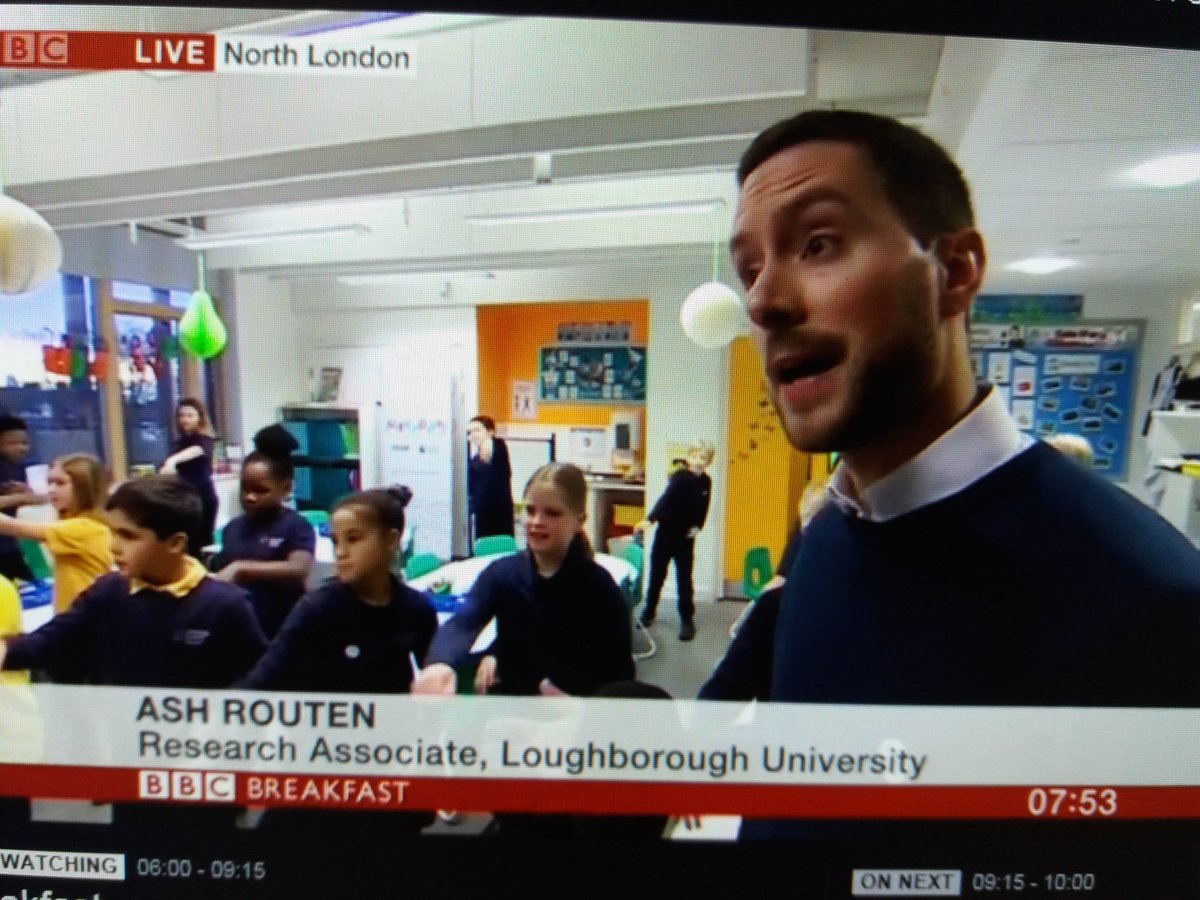 AnnaChalkley's tweet photo. Great to see @AshRouten on @BBCBreakfast this morning talking about launch of @BBC @PLCommunities #SuperMovers programme, encouraging #PhysicallyActiveLearning #PhysicalActivity #ActiveSchools https://t.co/XGhXdq7QPz