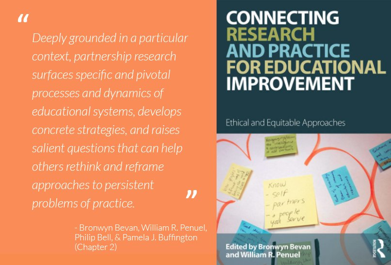 R + P Collaboratory (@rpcollaboratory) on Twitter photo Push back! Research-practice partnerships (RPPs) can be locally relevant as well as generalizable to both theory and practice. Read how! <a href="/BronwynBevan/">Bronwyn Bevan</a>, @bpenuel, <a href="/philiplbell/">Philip Bell</a> & <a href="/buffingtonpam/">Pam Buffington</a> tinyurl.com/rppbook #RPPChat #researchandpractice Push back! Research-practice partnerships (RPPs) can be locally relevant as well as generalizable to both theory and practice. Read how! <a href="/BronwynBevan/">Bronwyn Bevan</a>, @bpenuel, <a href="/philiplbell/">Philip Bell</a> & <a href="/buffingtonpam/">Pam Buffington</a> tinyurl.com/rppbook #RPPChat #researchandpractice