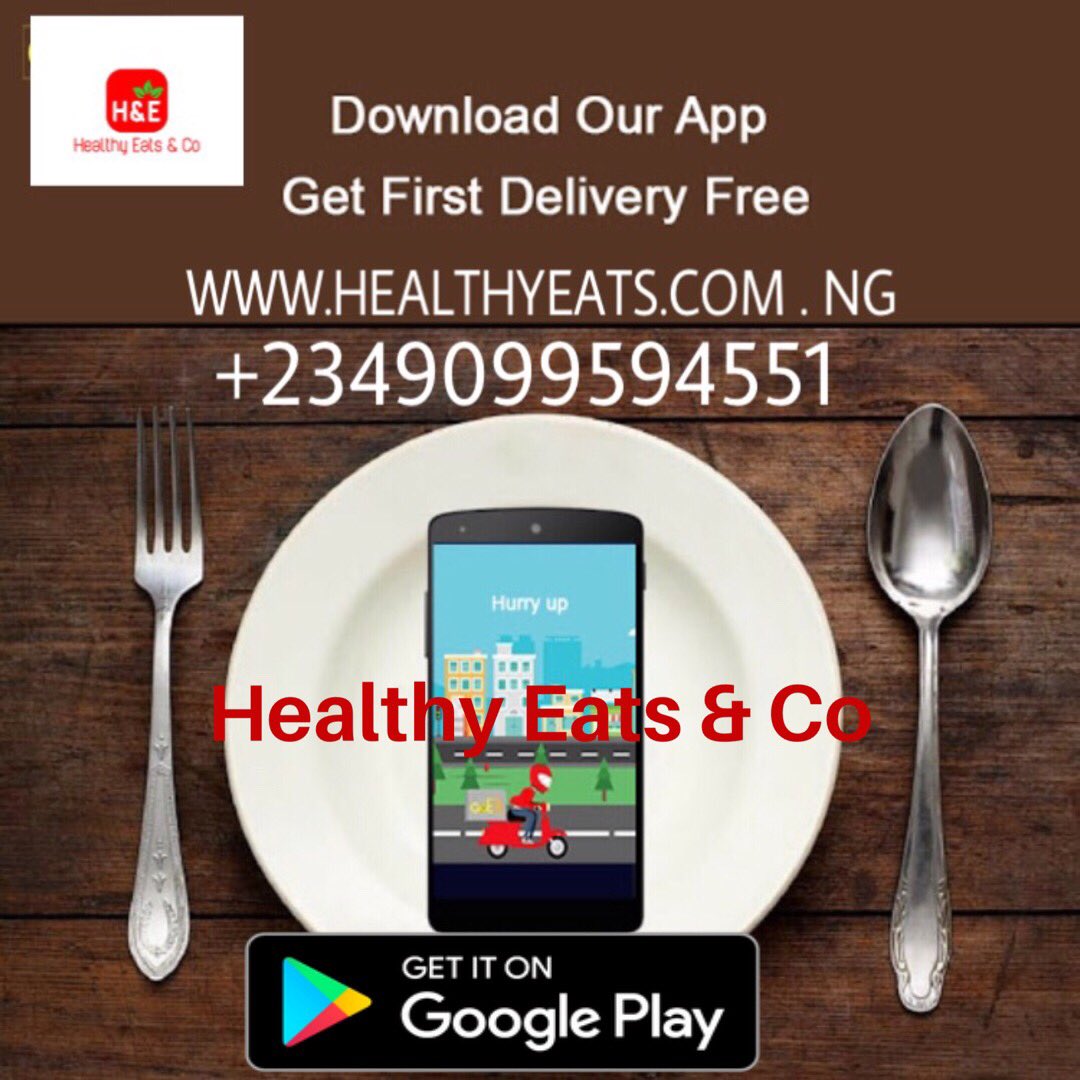 Good Morning to all our loyal customers.

Download Healthy Eats & Co on Google Play Store____________

Free Delivery within the Metropolitan Area in Abuja 
#healthyeatsandco #healthyfood #abujaresturant #nigeriacusine #abujafoodie #foodie #freedelivery #H&E