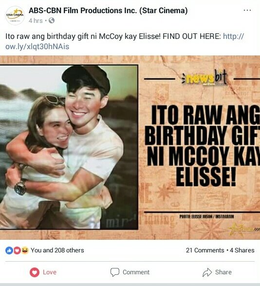 franchescaagda1's tweet photo. New news scope about our lablabs @ElisseJoson and @hashtag_mccoydl na dapat paulanan natin ng puso and good comments. Kaya sugod na sa Facebook guys. https://t.co/bZh0c6LAI0