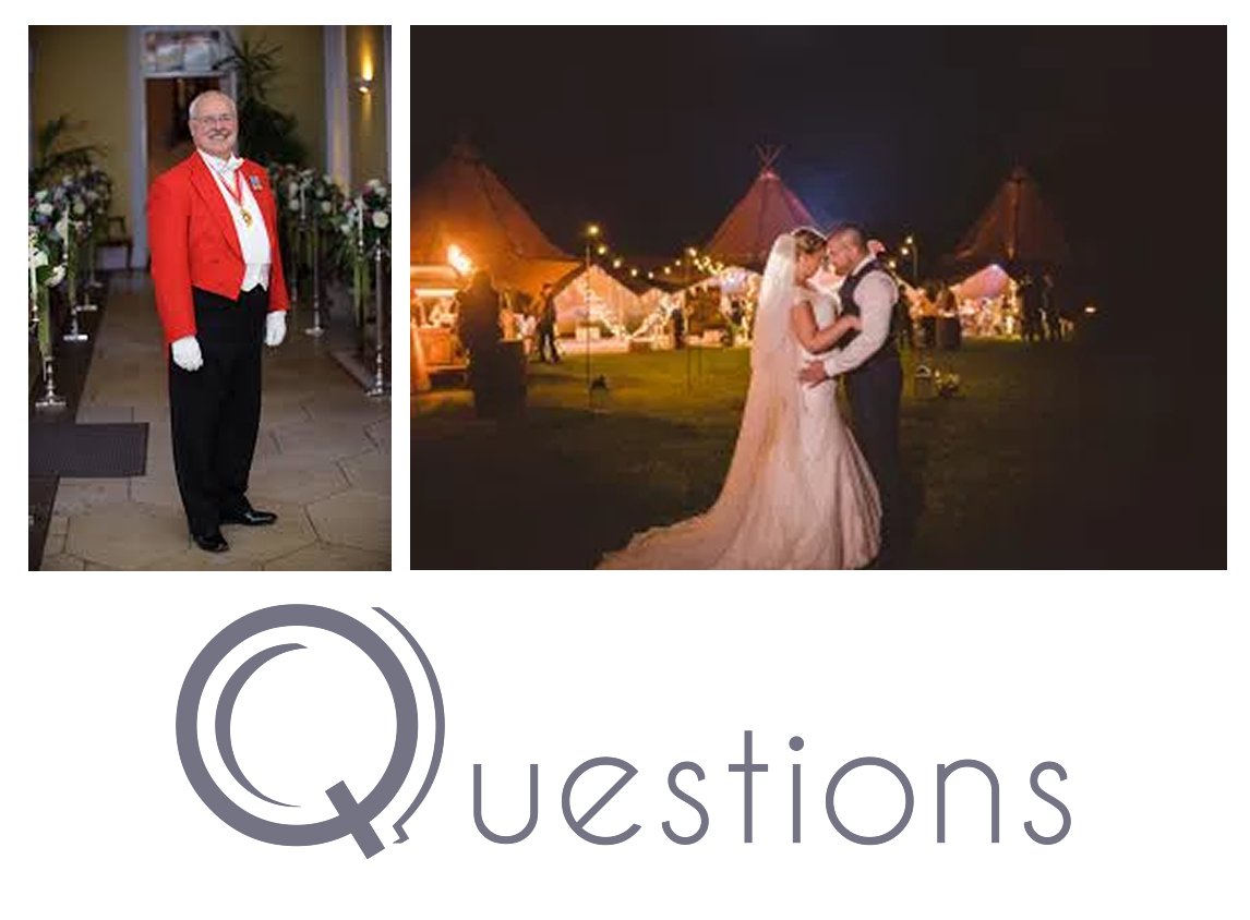 Q is for Questions

Not everyone knows how to plan a wedding or how to make the day run smoothly. So why not hire a wedding planner or toastmaster for your big day and know that your plans are in their capable hands.