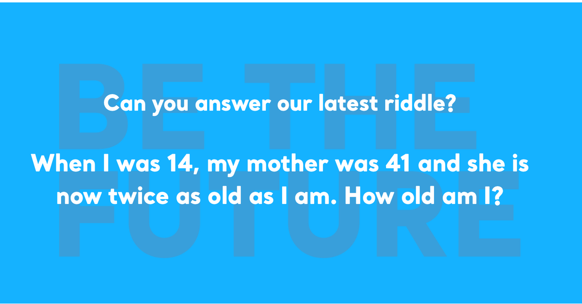 Another day, another riddle! Can you solve our office #brainteaser?

Give us your best answers below, and we'll reveal the answer later today!