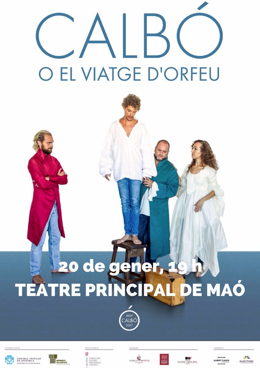 Aquest dissabte, veniu a conèixer la història apassionant de Pasqual Calbó i Caldés. Us esperam al <a href="/TPMao/">Teatre Principal Maó</a> a les 19 h. Entrades a la venda a les taquilles del teatre i aquí: ➡️➡️ goo.gl/M1uRSL