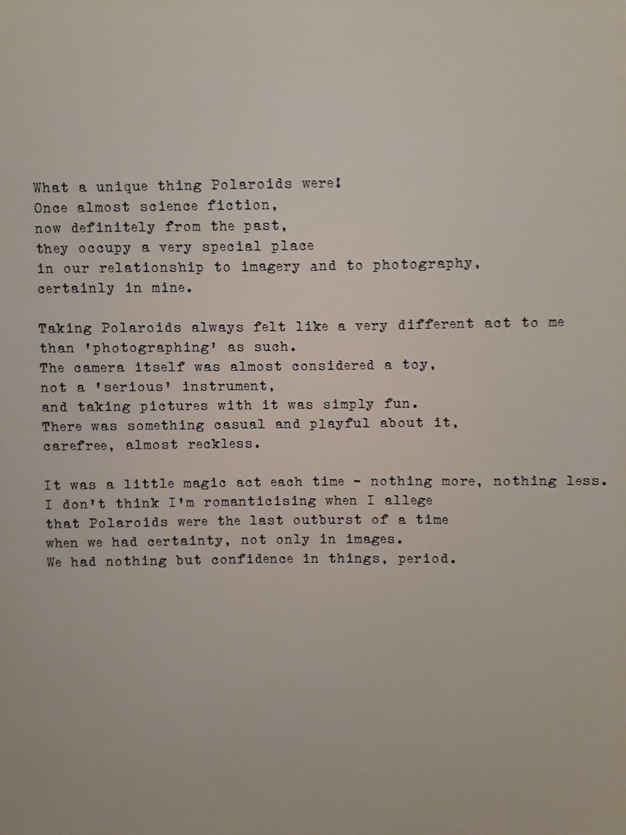 NicolaShipley1's tweet photo. Fantastic exhibition of 200 polaroids by Wim Wender at @TPGallery #instantstories https://t.co/XN7bg9535t