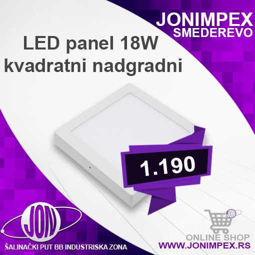 jonimpex's tweet image. #jonimpex LED PANELI
LED panel 18W kvadratni nadgradni
1.190,00 RSD
Posetite naš online shop na jonimpex.rs
jonimpex.rs/shop/rasveta/l…
#jonimpex
#jonimpexledpaneli
#jonimpexledrasveta
