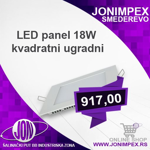 jonimpex's tweet image. #jonimpex VELIKI ASORTIMAN LED RASVETE
LED panel 18W kvadratni ugradni
917,00 RSD
Posetite naš online shop jonimpex.rs
#jonimpex
#jonimpexledrasveta
#jonimpexledpaneli
jonimpex.rs/shop/rasveta/l…