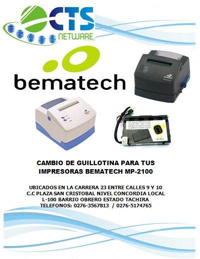 CtsNetwareca's tweet image. #BEMATECH #TACHIRA #SanCristobal #16Enero #16Ene #16E #IMPRESORASFISCALES #EQUIPOSFISCALES #SERVICIOTECNICO #MP4000