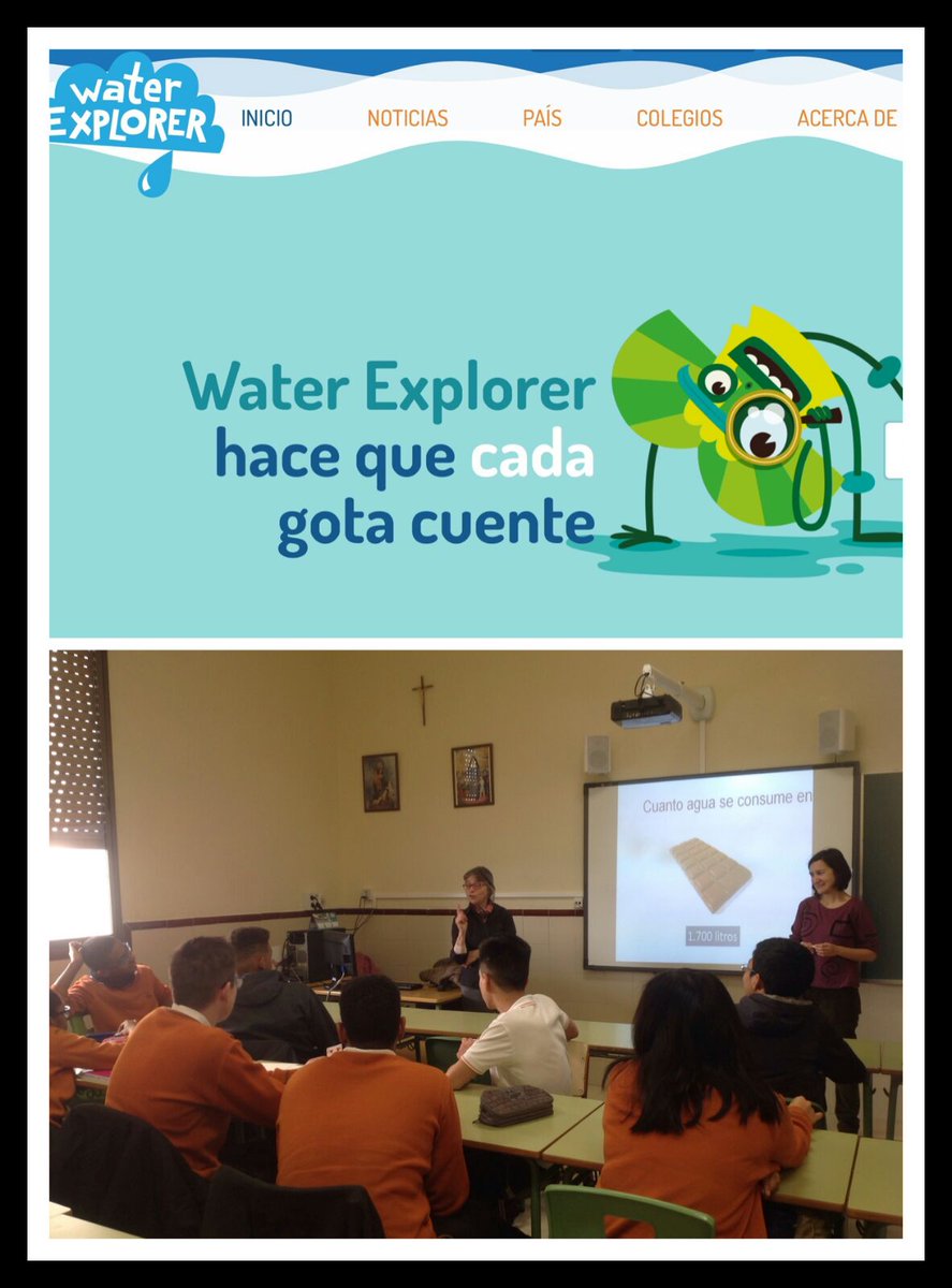 Comenzamos el programa internacional Water Explorer, para desarrollar habilidades y conocimientos para mejorar la eficiencia en el uso y conservación del agua. #escuelassostenibles <a href="/Wexplorer_spain/">Water Explorer Spain</a>