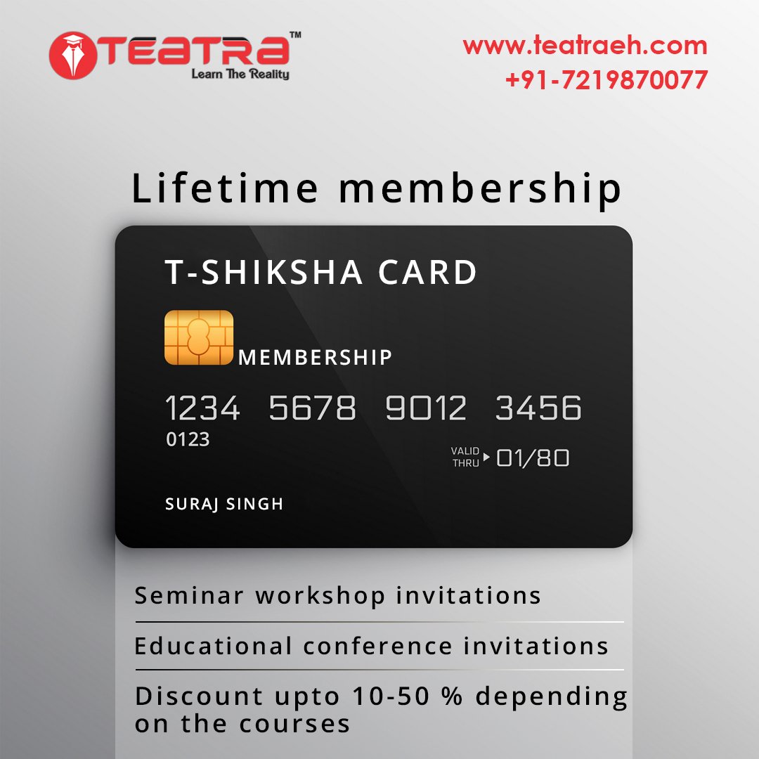 teatraeh's tweet photo. The T-Shiksha card is issued for every student &amp; gives you tremendous discounts on any of the courses/offers you may wish to avail at TEATRA in future. Know more about T-Shiksha Card at https://t.co/tsW74us3Ce
#startupindia #StartupSuperhero https://t.co/LvN2FElUul
