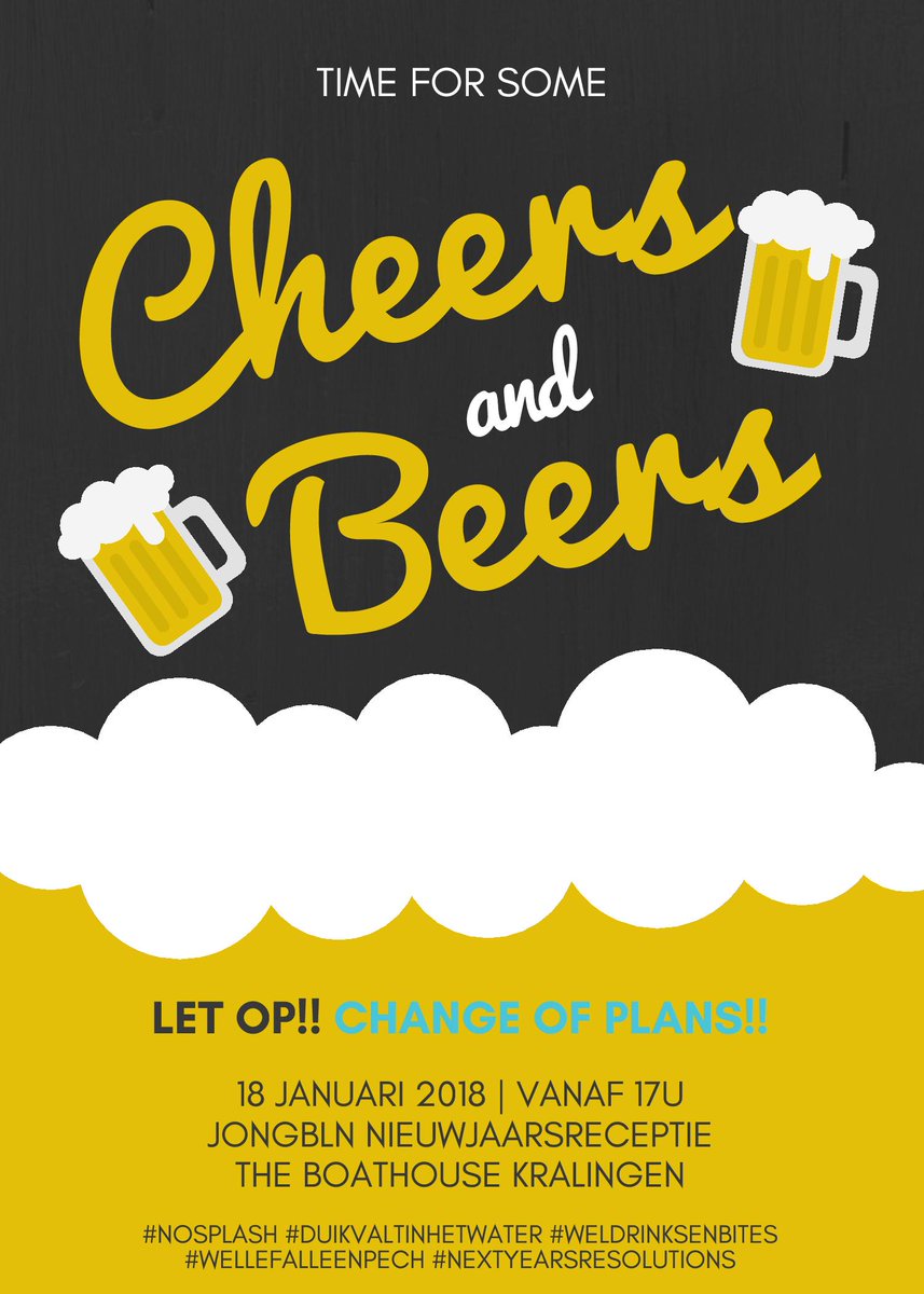 Let op!! Aangepast programma voor JongBLN event Splash! >> JONGBLN NIEUWJAARSRECEPTIE | DONDERDAG 18 JANUARI 2018 VANAF 17.00 U | THE BOATHOUSE KRALINGEN bit.ly/2DCvx4C