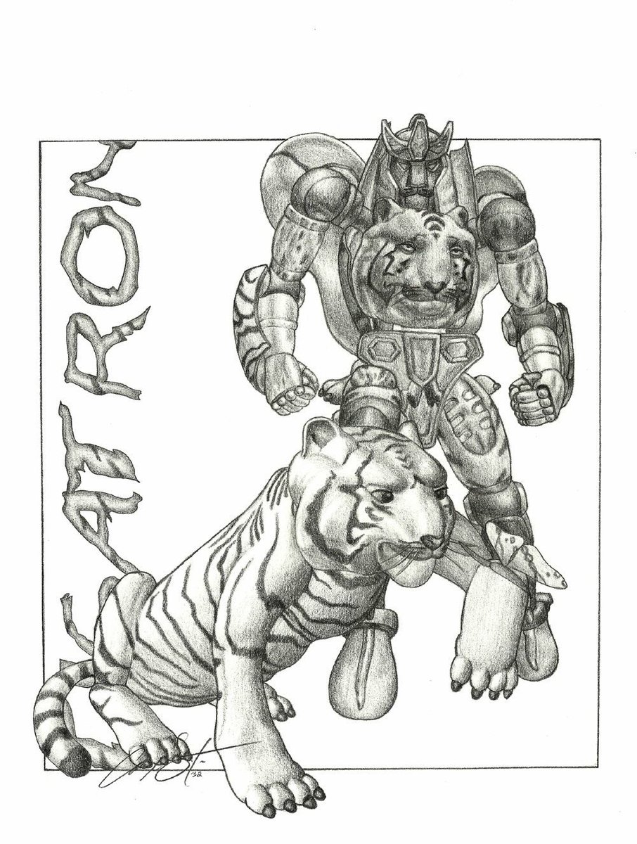 CandiceSantora's tweet image. &quot;#Tigatron&quot;
Medium: Mechanical Pencil
Refs: #BeastWarsTransformers &quot;The Trigger: Part II&quot;, &quot;Fallen Comrades&quot;
2012 #Tigerbot #Stripes #BigCat #BluMankuma #WhiteTiger #Maximal #Snowstalker