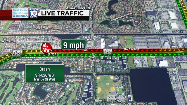 Crash on SR-826 WB aproaching Big Curve #traffic https://t.co/PzS3OjOpal