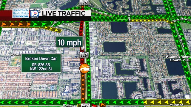 Broken down car on SR-826 SB at NW 122nd St #traffic https://t.co/O3XsBRewvp