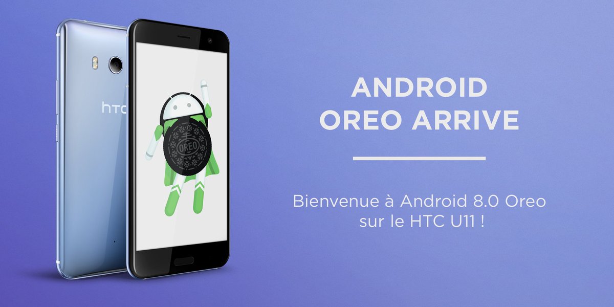 Nous avons commencé à déployer Android Oreo sur le HTC U11 en France. Ne vous inquiétez pas si vous ne l'avez pas encore reçu, cela va arriver au fur et à mesure. Encore une fois, merci pour votre patience 🙏 https://t.co/OJV6AEDwVA