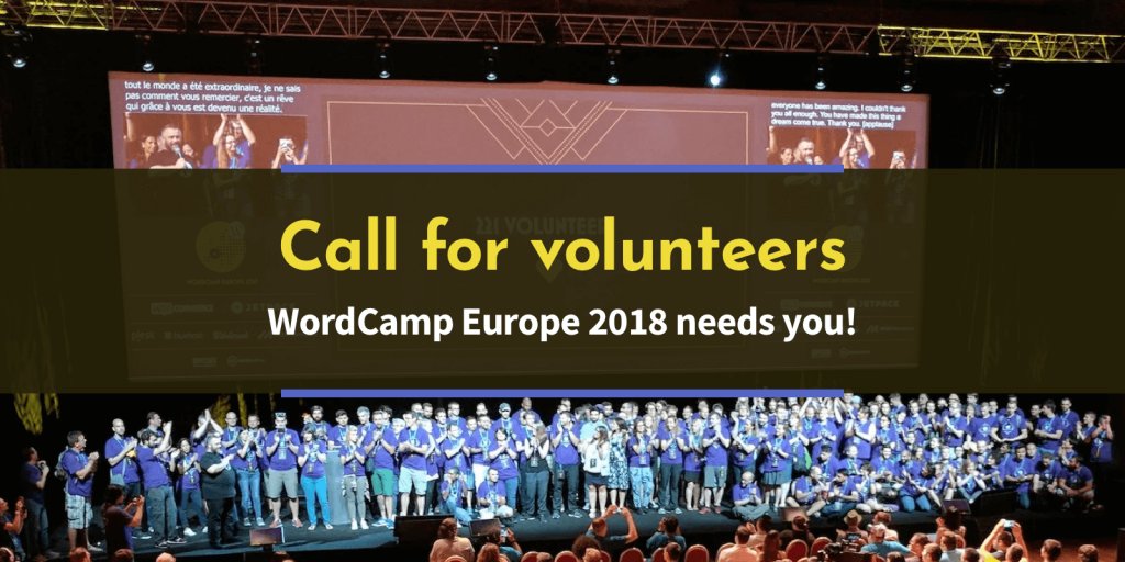The Call for Volunteers is now live! 🎉 And, for the first time, you can tell us what role would suit you best 2018.europe.wordcamp.org/2018/01/16/wce… 
Join us to get the best out of your #WCEU experience!