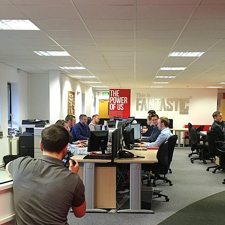 fantasticmedia's tweet photo. Fantastic filming and staff photo-shoot taking place in the office this afternoon with @HDTWOphoto. Watch this space! #thepowerofus #northernpowerhouse https://t.co/vdHRybXLfg