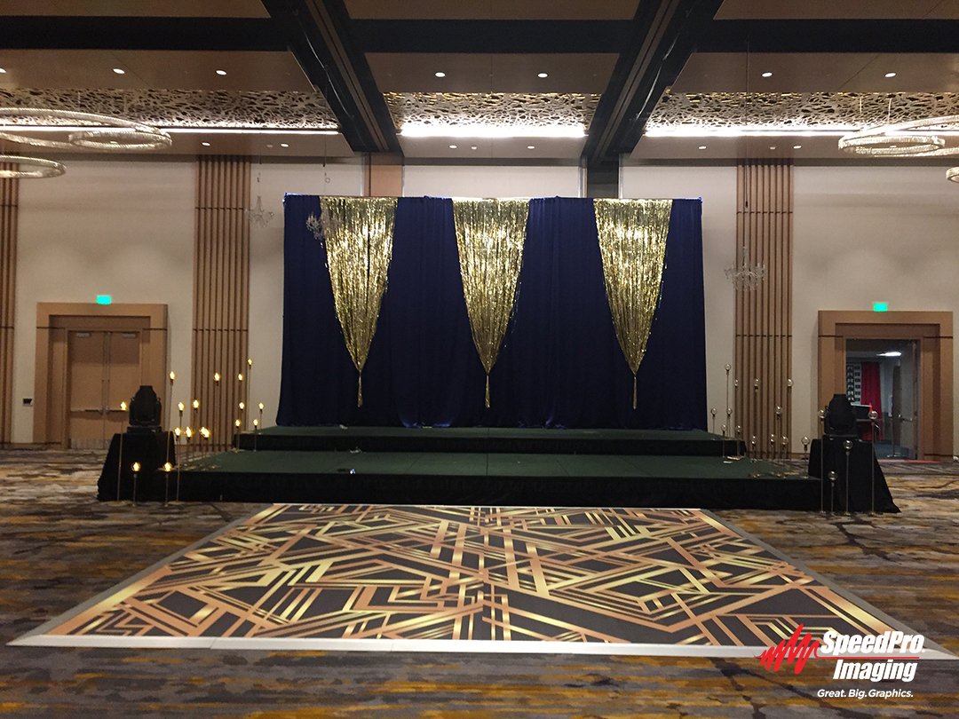 SpeedproGBG's tweet image. We danced our way into the New Year with this custom dancefloor! #speedpro #customdancefloor