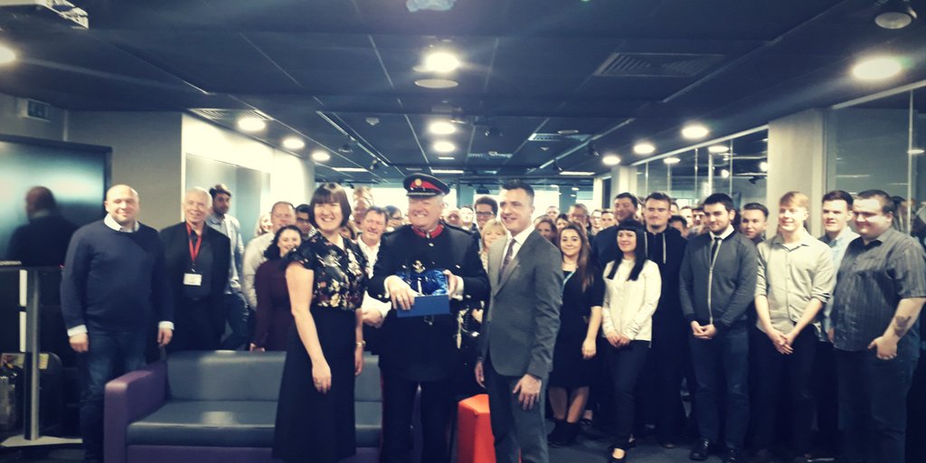 OnefileUK's tweet photo. WOW! What an absolutely incredible day for all of us at OneFile. @GMVLL_UK  thank you so much for presenting us with something that means so much to us, and for joining our celebration. What a day to remember. #OneFile #QueensAwardForInnovation #ForEveryoneEverywhere https://t.co/v9mis0WEZ0