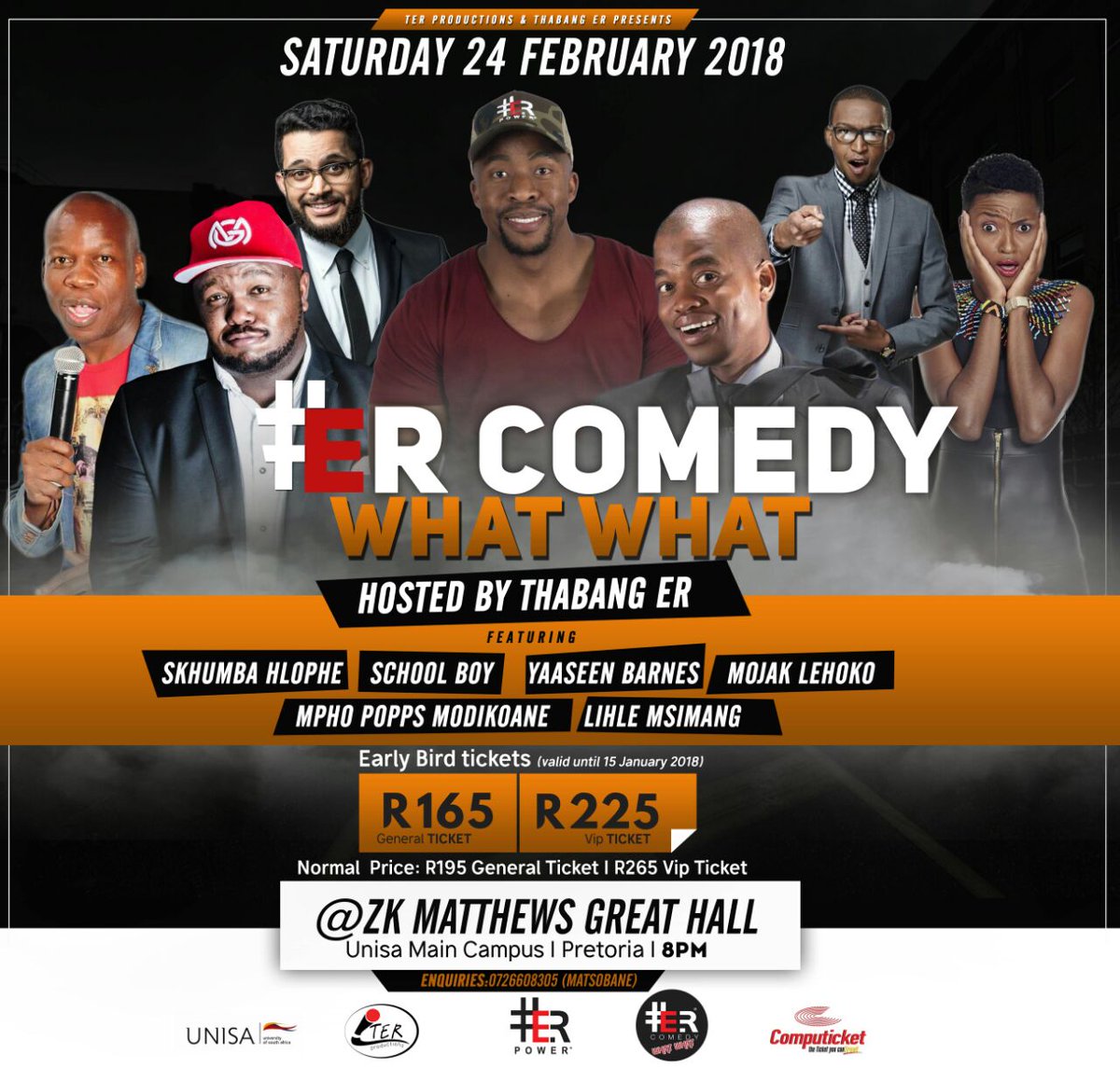 MduduziAmos's tweet photo. #ERComedyWhatWhat tickets avail #PearlThusi #lifeesidimeni #afternoontalk #ann7 #BraWillie #UnisaProtest #unisa #EFF #malema #Zuma #Guptas https://t.co/ZWHxEYqCS9