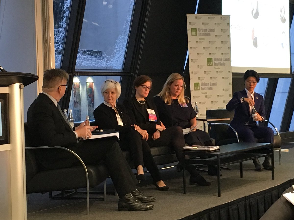 #PostOMBWorld panel. John Matheson <a href="/StrategyCorp/">StrategyCorp</a>, Jane Pepino <a href="/AirdBerlis/">Aird & Berlis LLP</a>, Emma West <a href="/BousfieldsInc/">Bousfields Inc.</a>, Leona Savoie <a href="/LeonaSavoie/">Leona Savoie</a> and Kristyn Wong-Tam <a href="/kristynwongtam/">Kristyn Wong-Tam 🇨🇦</a> <a href="/ULIToronto/">ULI Toronto</a>