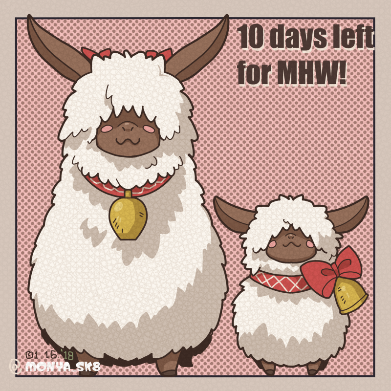 Twitter पर もにゃ モンハンワールド発売まで１０日 10 Days Left For Mhw Miyumiyurinko さんリクエストのムーファ フェニー Mhwカウントダウン