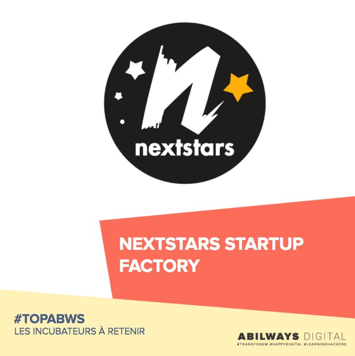 SKOLAEFormation's tweet photo. #TOPABWS - les meilleurs #incubateurs : @Nextstarsfr #startup factory https://t.co/IV7Y7tpqit https://t.co/IM4c43Fbwt