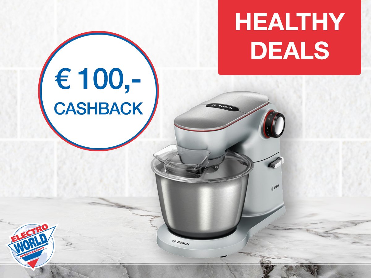 2018 is inmiddels ruim 2 weken oud en dit betekent uiteraard: goede voornemens. Gezond het jaar van start? Maak de lekkerste en gezondste soorten beslag of deeg in deze Bosch keukenmachine. Nu met wel € 100,- cashback!