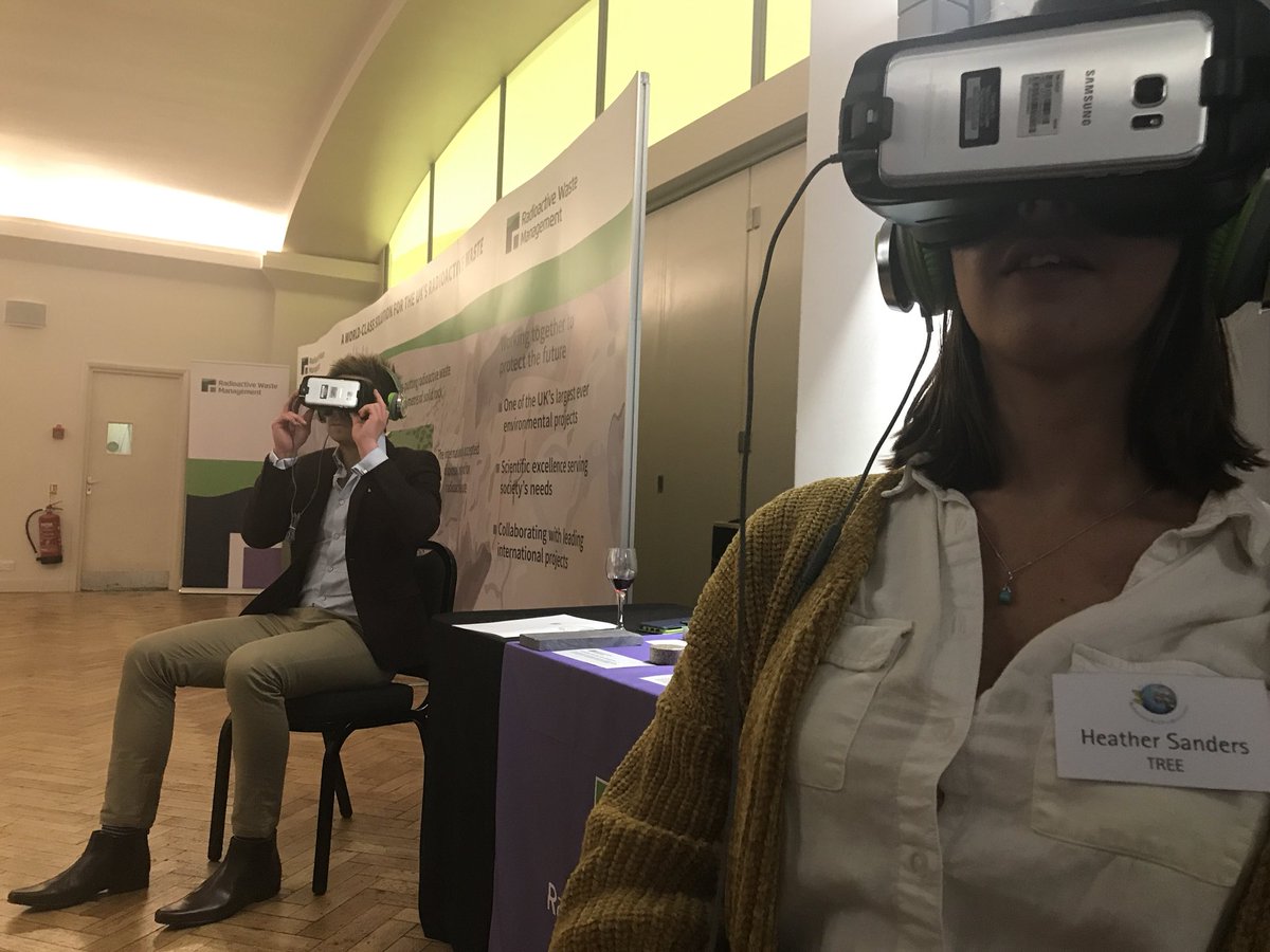 heatherksanders's tweet photo. Alex Chapman (RWM) and I enjoying the @rwm_gdf_uk virtual GDF experience! So great to see the technology that will go into disposing of our legacy waste #TREE #RATE @NERCscience @RATEsct https://t.co/BZQ4M1z5v9
