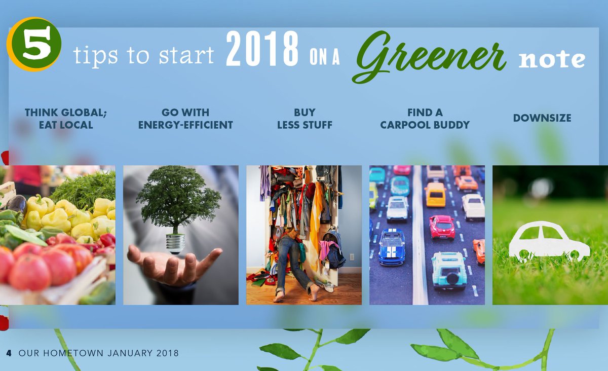 MLMInsurance's tweet image. It's the perfect time to think greener 🌱

You can contribute to saving the world some unnecessary waste and pollution, while also recovering from a spendy holiday season. 

Check this out from Our Hometown magazine: mlminsurancegroup.com/magazines/