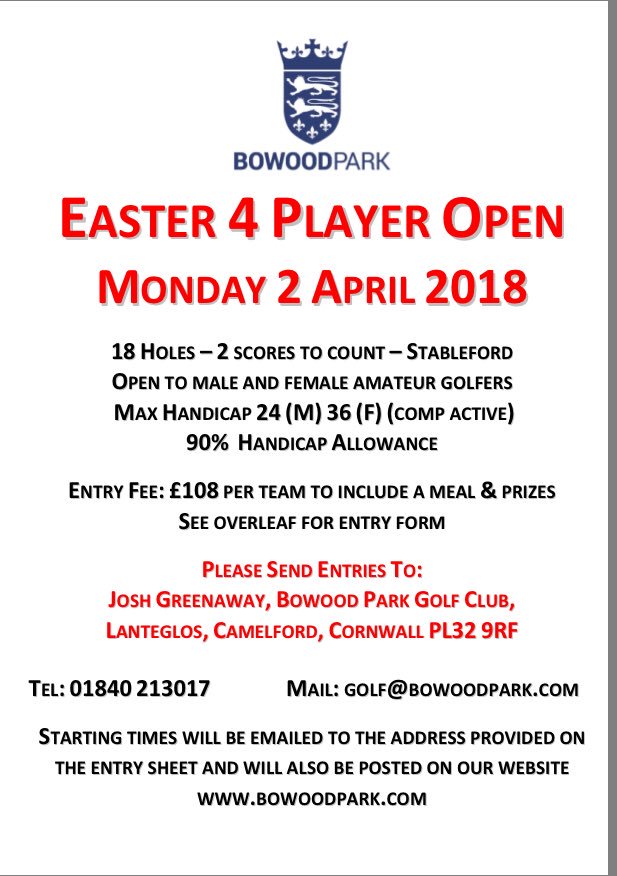 BowoodParkGolf's tweet photo. Forthcoming attractions here at BPGC. Entries increasing as the days tick by. Take a few moments, set up a @WatsappMesenger group with your friends and get booking. You’re welcome. https://t.co/sh0rgFoDNO