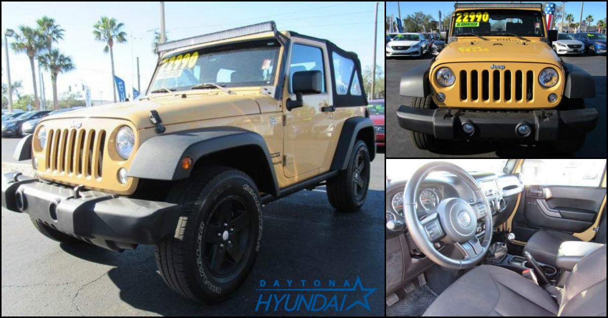 DaytonaHyundai's tweet photo. The Jeep Wrangler is an icon and this one is priced to go!
Facebook Price $22,900! 
Mileage: 57,234 miles
Call (888) 254-8276  for more info!
#DaytonaHyundai #TreatingYouBetter #SavingYouMore https://t.co/lc3HWlYsHy
