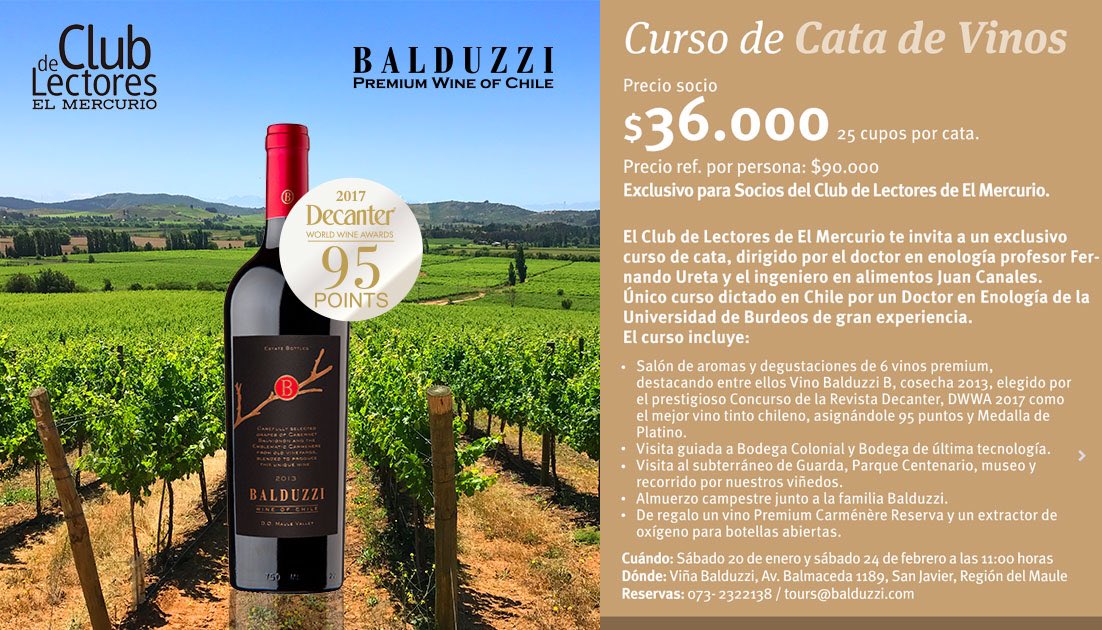 BalduzziWines's tweet photo. 🍷😎Curso de Cata: Por la alta demanda sumamos una nueva fecha: sábado 17 de feb! No te pierdas este dcto exclusivo para @ElClubMercurio https://t.co/RMxMlgUAVZ