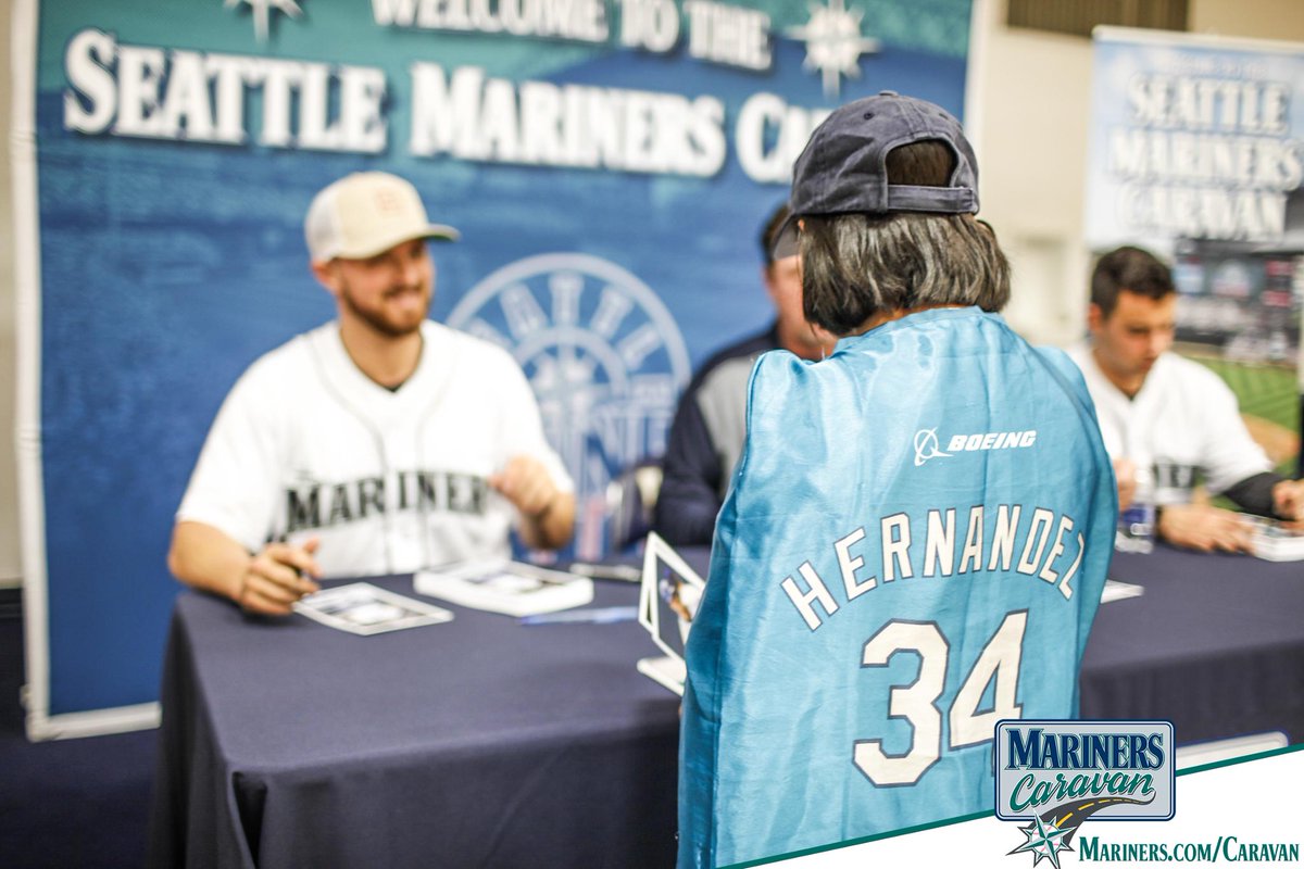 Mariners's tweet photo. The first week of the #MarinersCaravan🚌 is in the books, with week two on deck. Lacey, Longview and Vancouver, WA, we're coming your way.

Details: https://t.co/d0H03FF0Vk https://t.co/OS9tSOcYgE